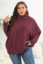 Load image into Gallery viewer, Plus Size Turtle Neck Long Sleeve Sweater