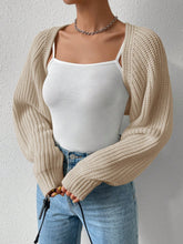 Load image into Gallery viewer, Honey Open Front Long Sleeve Cropped Cardigan