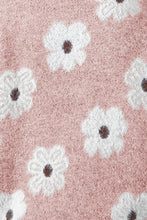 Load image into Gallery viewer, Flower Half Zip Long Sleeve Sweater