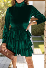 Load image into Gallery viewer, Ruffled Layered Long Sleeve Mini Dress
