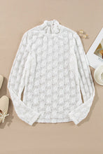 Load image into Gallery viewer, Lace Mock Neck Long Sleeve Top