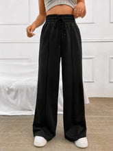 Load image into Gallery viewer, Honey Drawstring Elastic Waist Wide Leg Pants