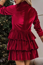 Load image into Gallery viewer, Ruffled Layered Long Sleeve Mini Dress