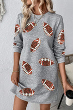 Load image into Gallery viewer, Sequin Football Long Sleeve Mini Dress
