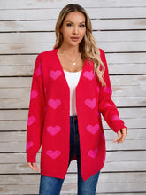 Load image into Gallery viewer, Angel Wings Heart Open Front Long Sleeve Cardigan