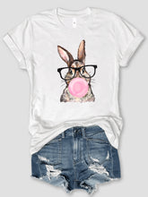 Load image into Gallery viewer, Rabbit Round Neck Short Sleeve T-Shirt