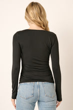 Load image into Gallery viewer, Mittoshop Ruched Long Sleeve Slim Top