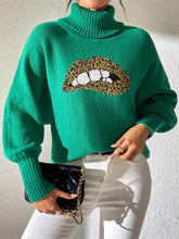 Load image into Gallery viewer, Lip Turtleneck Long Sleeve Sweater