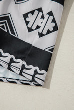 Load image into Gallery viewer, Tiered Printed Notched Half Sleeve Dress