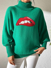 Load image into Gallery viewer, Lip Turtleneck Long Sleeve Sweater