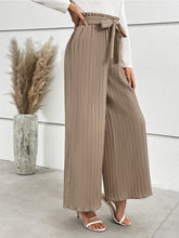 Load image into Gallery viewer, Honey Tied Wide Leg Long Pants