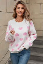 Load image into Gallery viewer, Angel Wings Heart Round Neck Long Sleeve Sweater