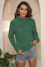 Load image into Gallery viewer, Asymmetrical Neck Long Sleeve Pullover Sweater