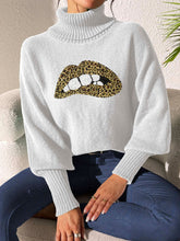 Load image into Gallery viewer, Lip Turtleneck Long Sleeve Sweater