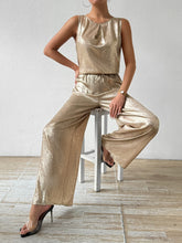 Load image into Gallery viewer, Honey Round Neck Sleeveless Top and Pants Set