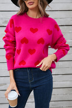 Load image into Gallery viewer, Angel Wings Heart Round Neck Long Sleeve Sweater