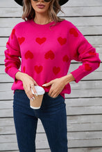 Load image into Gallery viewer, Angel Wings Heart Round Neck Long Sleeve Sweater