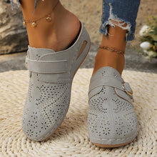 Load image into Gallery viewer, Suede Round Toe Wedge Sandals