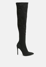 Load image into Gallery viewer, madman stretch velvet high heel boots-5