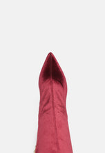 Load image into Gallery viewer, madman stretch velvet high heel boots-3