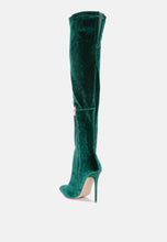 Load image into Gallery viewer, madman stretch velvet high heel boots-28