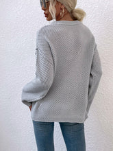Load image into Gallery viewer, Quarter-Button Slit Sweater
