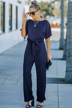 Load image into Gallery viewer, Full Size Tie Waist Straight Leg Jumpsuit