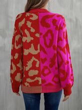 Load image into Gallery viewer, Leopard Round Neck Long Sleeve Sweater