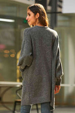 Load image into Gallery viewer, Double Take Drop Shoulder Ribbed Trim Open Front Cardigan