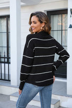 Load image into Gallery viewer, Striped Round Neck Long Sleeve Sweater