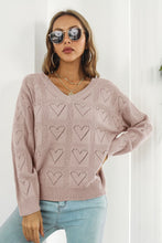 Load image into Gallery viewer, V-Neck Drop Shoulder Sweater