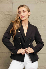 Load image into Gallery viewer, Double Take Double-Breasted Padded Shoulder Blazer