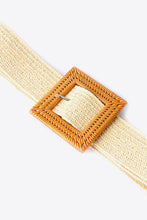 Load image into Gallery viewer, Square Buckle Elastic Braid Belt