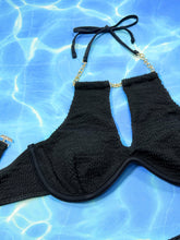 Load image into Gallery viewer, Halter Neck Chain Detail Two-Piece Bikini Set