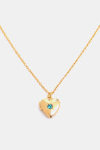 Load image into Gallery viewer, Zircon Heart Shape 14K Gold-Plated Pendant Necklace