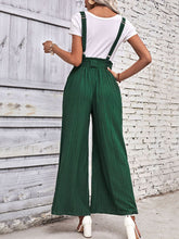 Load image into Gallery viewer, Tie Belt Wide Leg Overalls