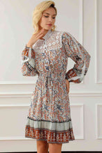 Load image into Gallery viewer, Printed Lace Detail Balloon Sleeve Dress