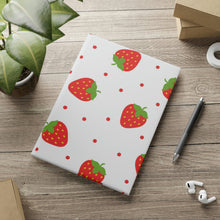 Load image into Gallery viewer, Sweet Strawberries Hardcover Notebook