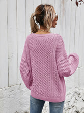 Load image into Gallery viewer, V-Neck Dropped Shoulder Sweater