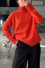 Load image into Gallery viewer, Turtle Neck Raglan Sleeve Sweater