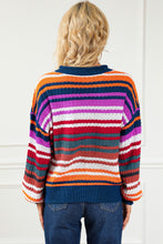 Load image into Gallery viewer, Striped Round Neck Sweater