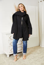 Load image into Gallery viewer, HEYSON Full Size Open Front Cardigan with Scarf Design