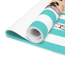 Load image into Gallery viewer, Turquoise &amp; White Foam Yoga Mat
