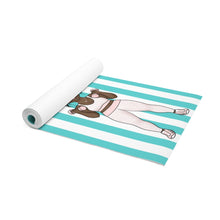 Load image into Gallery viewer, Turquoise &amp; White Foam Yoga Mat