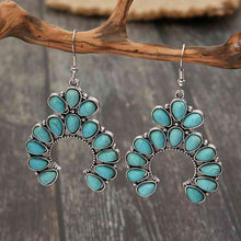 Load image into Gallery viewer, Artificial Turquoise Drop Earrings