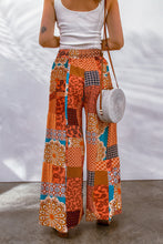 Load image into Gallery viewer, Bohemian Patchwork Drawstring Wide Leg Pants