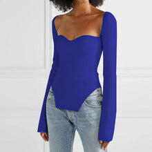 Load image into Gallery viewer, Sweetheart Neck Long Sleeve Knit Top