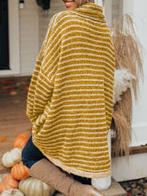 Load image into Gallery viewer, Striped Turtleneck Sweater with Pockets