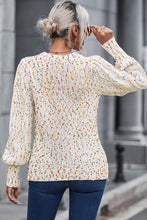 Load image into Gallery viewer, Heathered Round Neck Lantern Sleeve Sweater