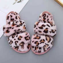 Load image into Gallery viewer, Faux Fur Open Toe Slippers